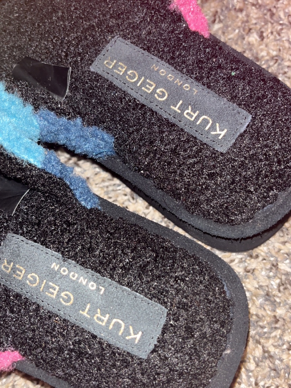 Kurt Geiger London Kensington faux Sherpa Platform Sliders - Picture 9 of 12
